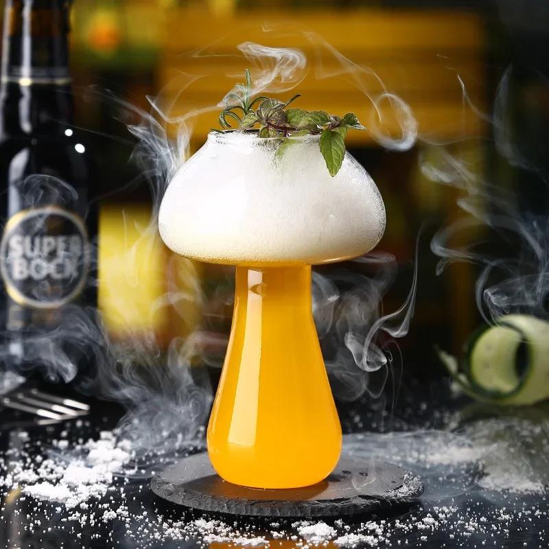 Creative Ins Style Round Headed Mushroom High Borosilicate Heat-resistant Glass Beverage Cup Juice Creative Design Milk Tea Cup