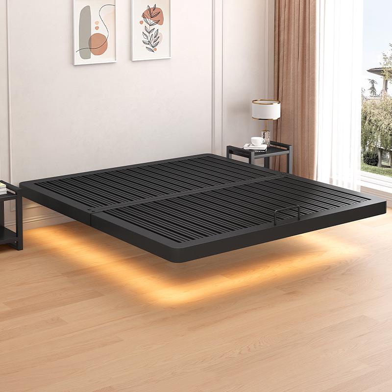 Modern Cream Tatami Style Suspended Double Bed for Adults in Rental Apartments
