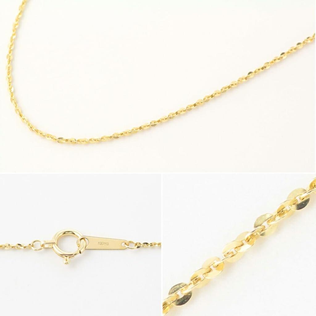Yellow Gold K18 18K 35cm Choker Necklace for Women [PRECIOUS JEWELRY]