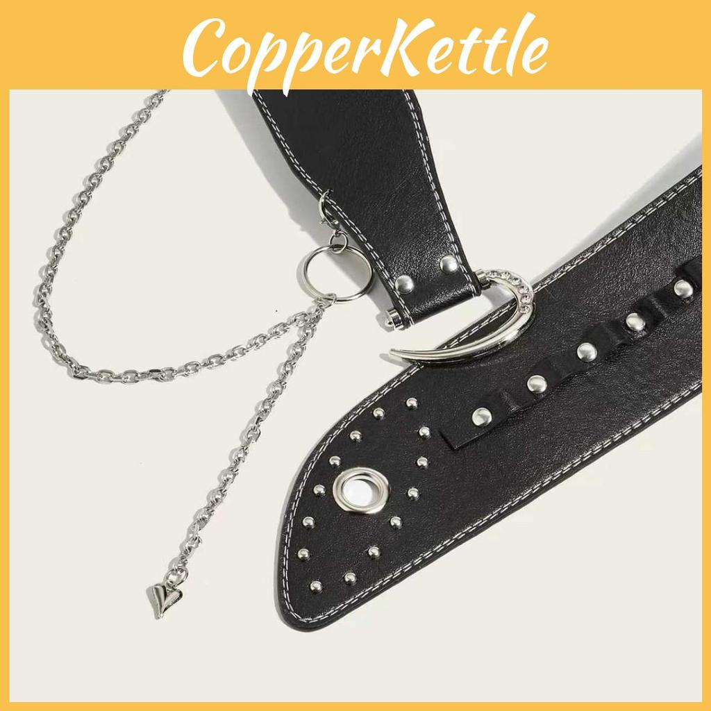 Black Vintage Inspired Waist Belt With Tassel Details For Party Outfits
