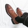 Men Casual Sneakers Luxury Leather Shoes Man Loafers Business Wedding Big Size Design Vintage Black Brown Dress