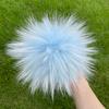 13 15 cm DIY Naturfarbe Echte Waschbärfell Pompons Für Taschen Gestrickte Mütze Hüte Echtes Fuchs Fell Pompon