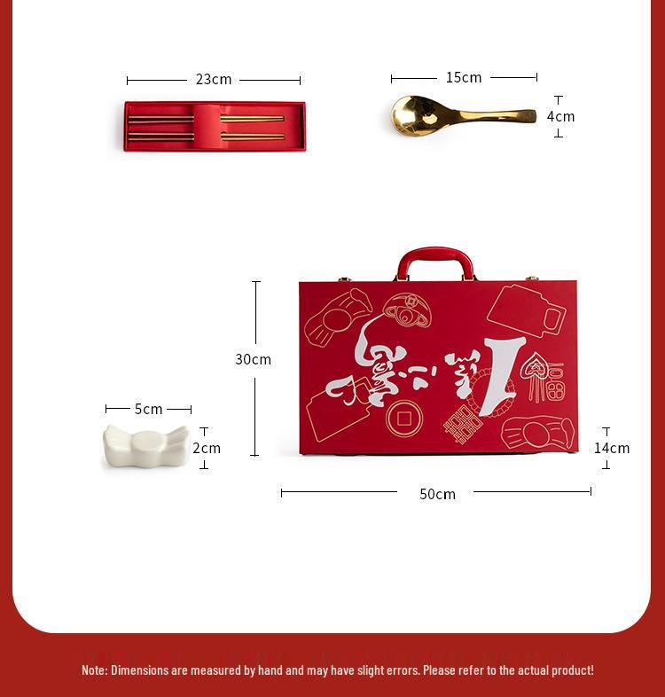 Special Wedding Gift Set: Tableware, Bowls, Chopsticks for Bride & Newlyweds, Ideal Engagement and Dowry Favors