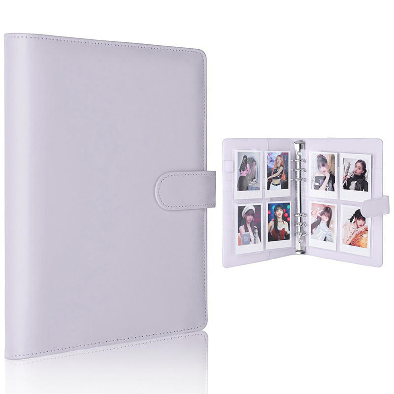 A5 Kpop Photocard Binder with 25 pages 4-Pocket Card Collector Album with 200 Card Slots PU Leather Cover Organizing Cards
