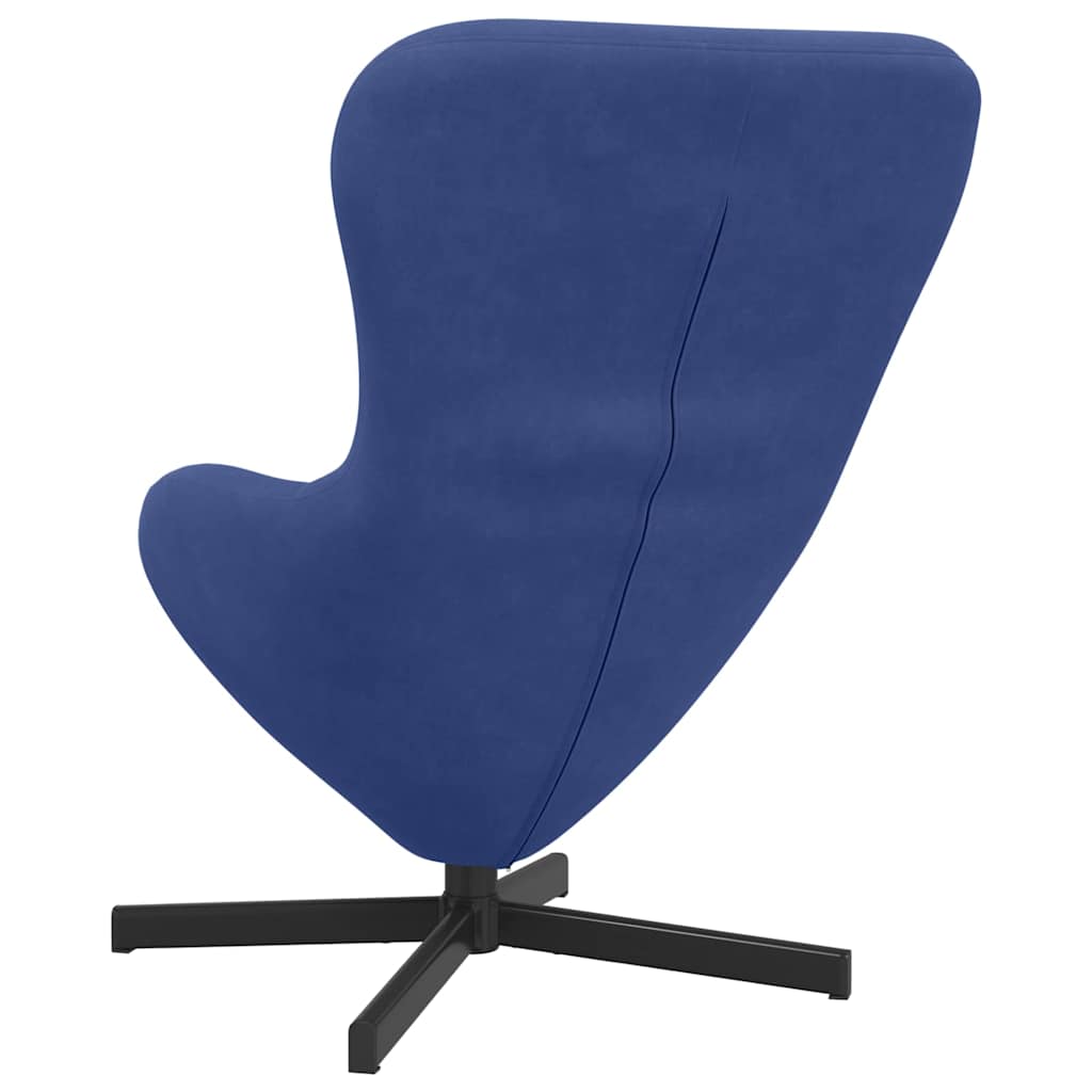 Egg Chair Police Blue 63 x 73 x 90 cm Velvet