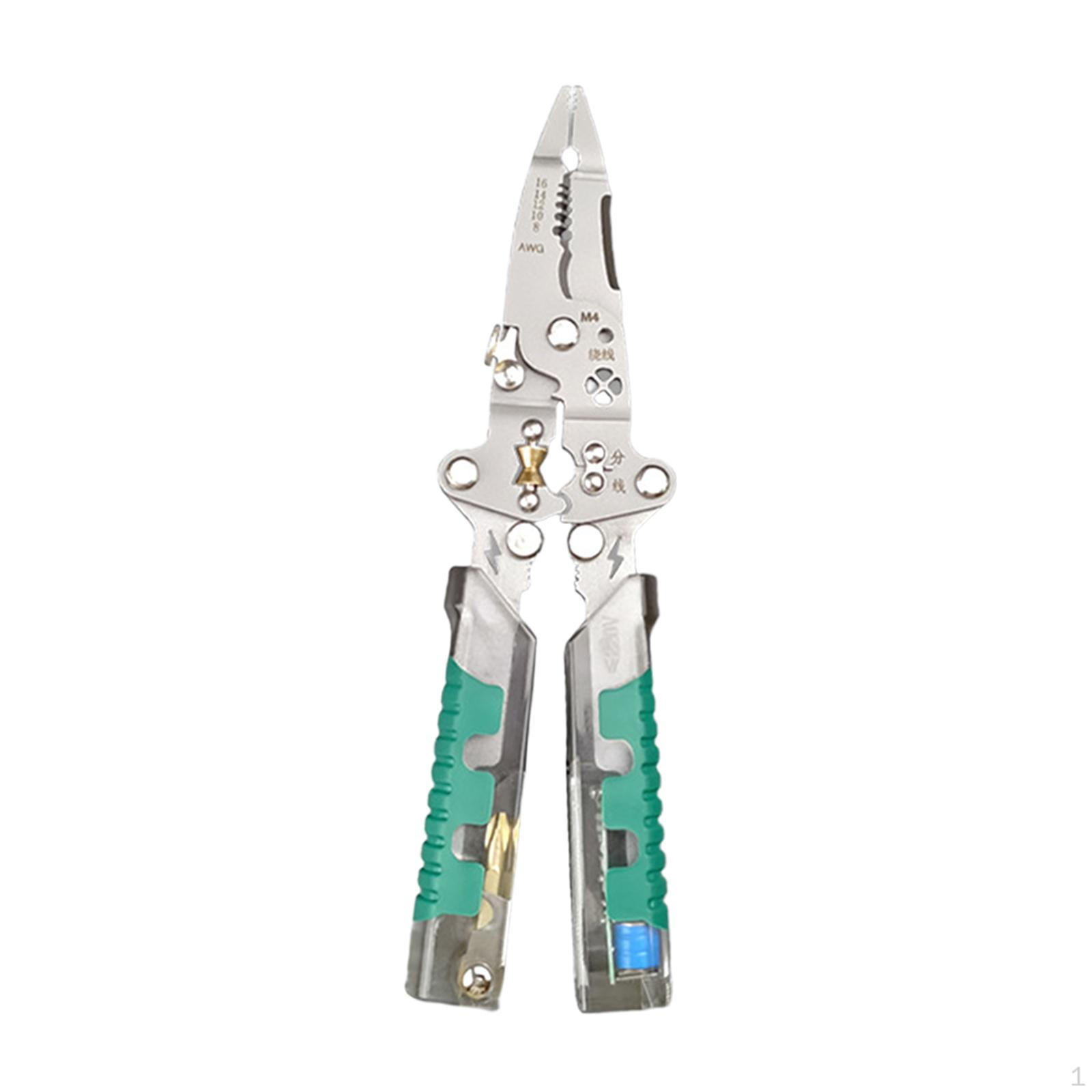 

Multifunctional Stripping Tool, Cable Cutting Professional Wire Crimping Tool for Clamping, 22cm