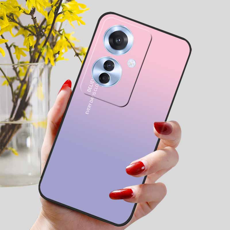 Phone Cover for OPPO Reno11 F 5G Case Black Silicone TPU Fashion Marble Print Shells for Oppo Reno 11F Protective Capa Soft Bags