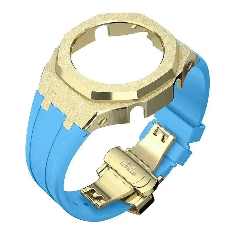 Zestaw modyfikacyjny Gen4 do Casioak GM2100 Metalowa obudowa ze stali nierdzewnej Gumowy pasek Zestaw do modyfikacji Akcesoria Casioak GM-2100 ze śrubami