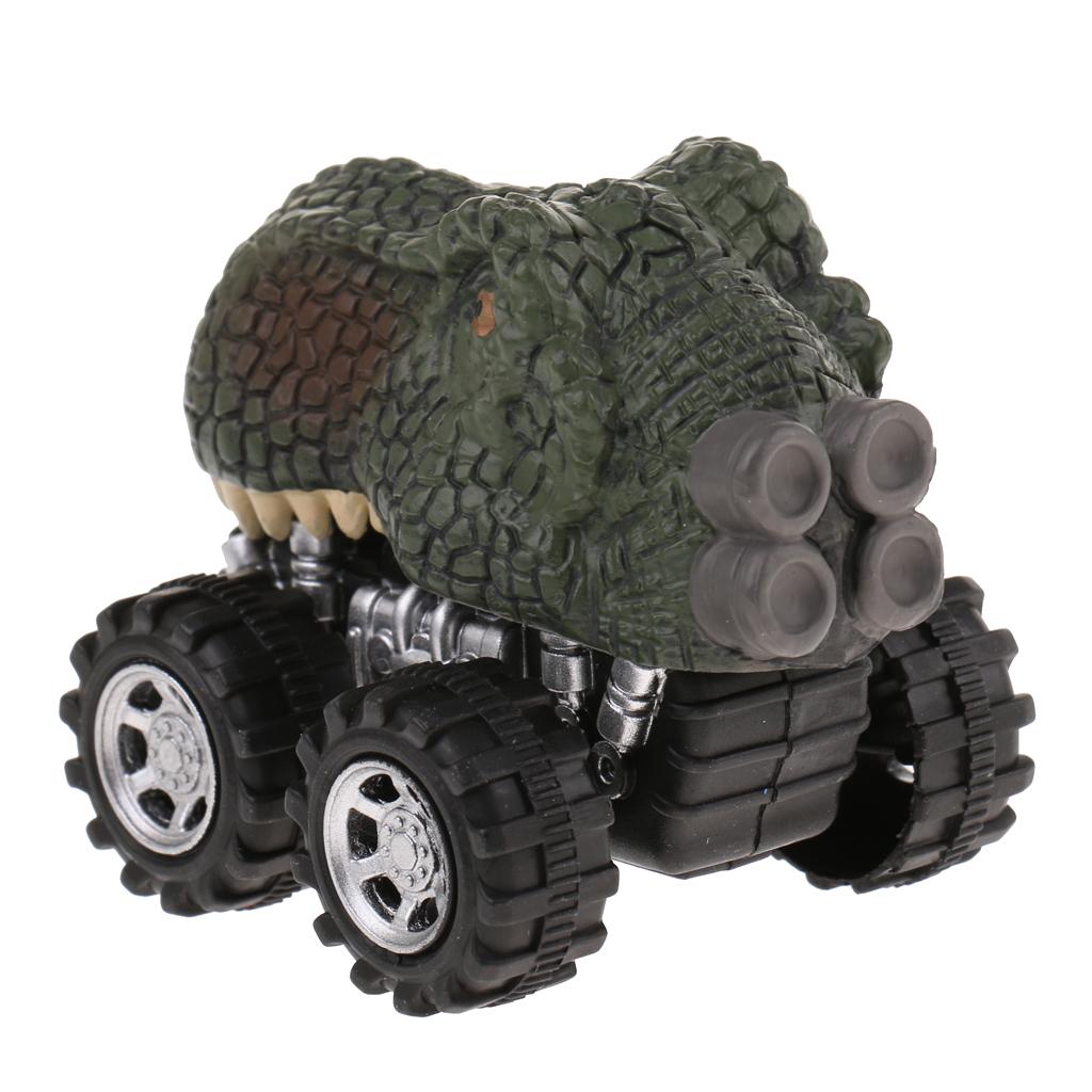 2Pc Kid Children Pull Dinosaur Figure Toy Tyrannosaurus & Backthorn
