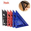 7inch Metric Triangle Ruler Aluminum Alloy Angle Protractor Speed Metric Square Measuring Ruler Woodworker Carpenter Tool