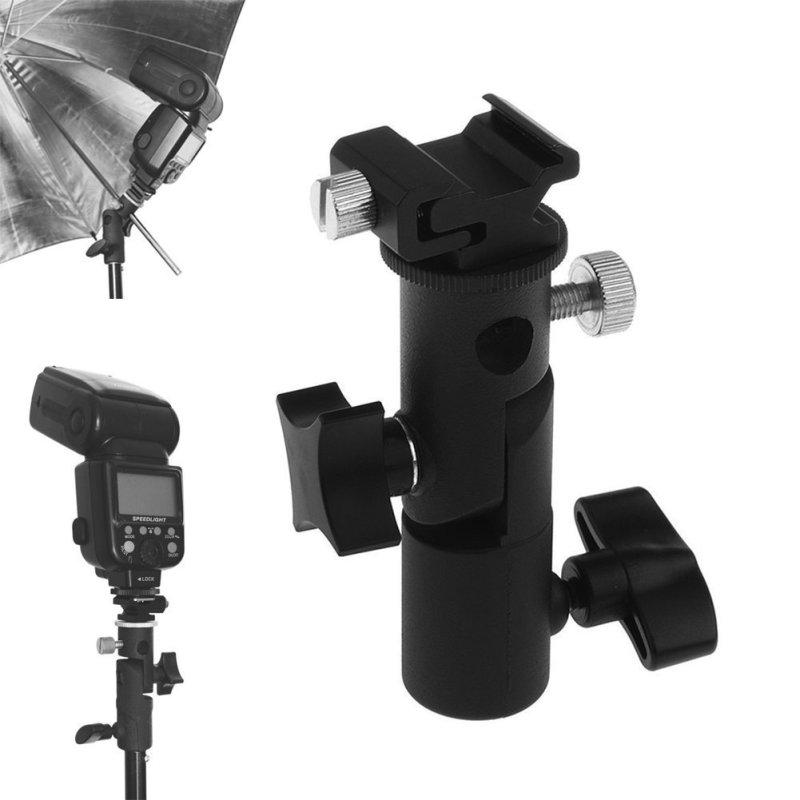 Hot Shoe Umbrella Holder Mount E Type Flash Light Stand Bracket for DSLR Camera