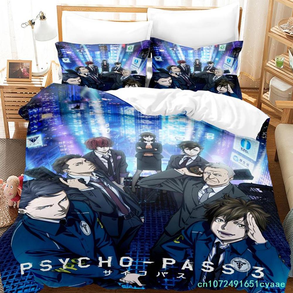 2023 Psycho Pass Bedding Set Single Twin Full Queen King Size Bed Set Adult Kid Bedroom Duvetcover Sets Anime Parure De Lit Bed