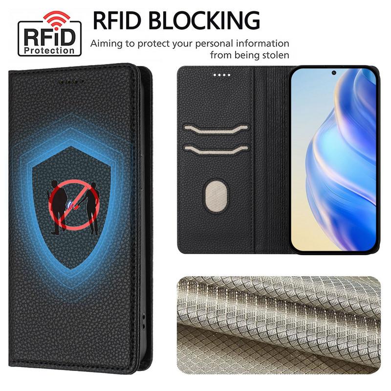 RFID Leder Brieftasche Hülle Für Xiaomi Redmi Note 13 Pro 5G 4G Luxus Hülle für Redmi Note 13 Pro Plus Hülle Note 13 Pro+ Funda