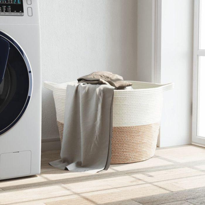 VidaXL Laundry Basket, Hamper with Handles, Laundry Chest with Storage, Bathroom Organizer, Brown 358476