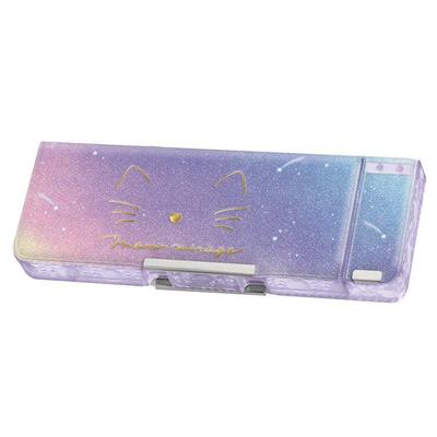 Kamio Japan Meow Mirage Pencil Case with Eraser Pencil Pencil Back To School 285095 Double-Sided Pocket, Case, Case,