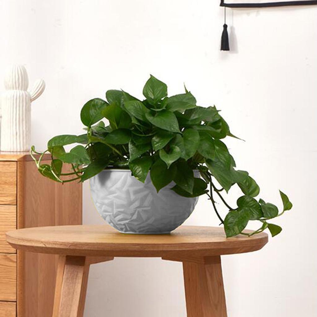 Hanging Planter Garden Flower Pots Hanging Planter Basket for Indoor Outdoor Plants with Drain Holes, White Plant Containers
