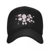 Sakura Cherry Blossom Print Cotton Baseball Cap Adjustable Casual Unisex Summer Hat