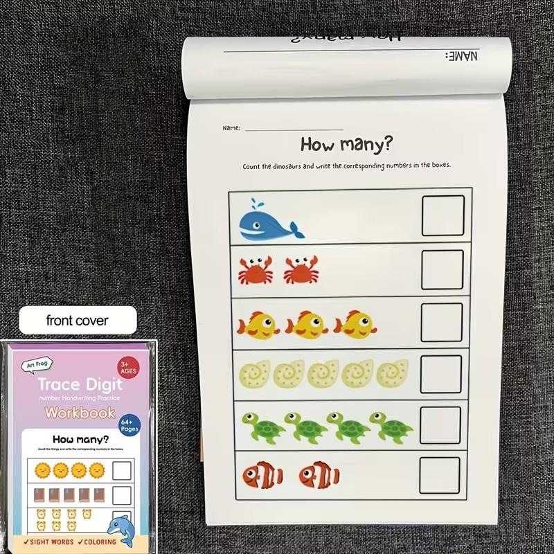 

Interactive Preschool Math Workbook with Number Tracing Addition & Subtraction Worksheets Educational Book Learning Activities