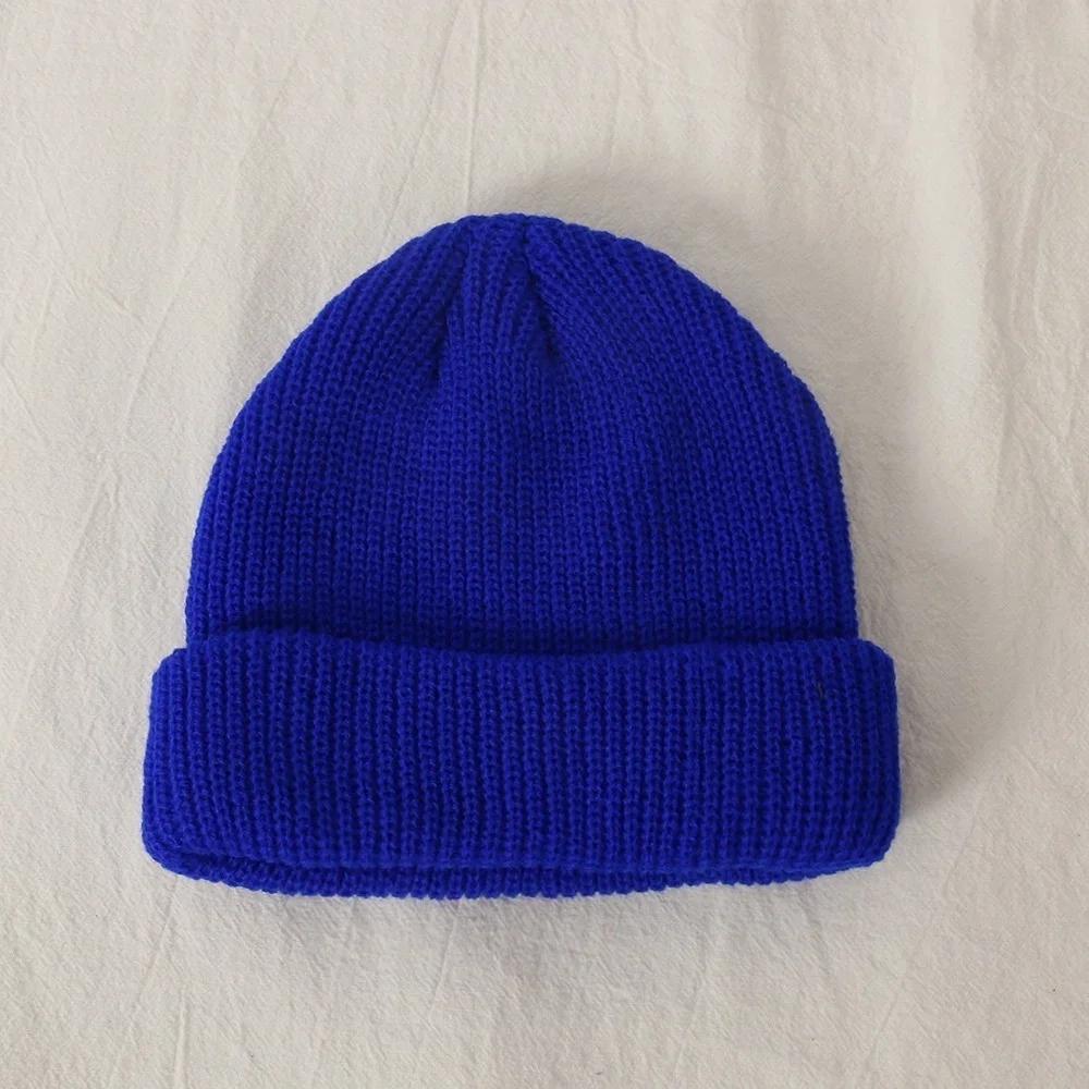 Autumn and Winter Fashion Adult Men Warm Casual Short Thread Hip Hop Hat Wool Knitted Skull Cap Elastic Hats Accessories Gifts