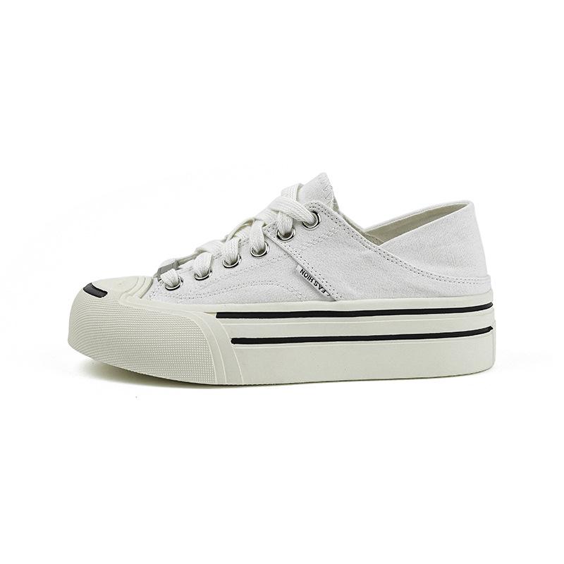 High Board Lock round Head Thick Bottom Jack Purcell Casual Sports Skate Shoes Women's Canvas Shoes