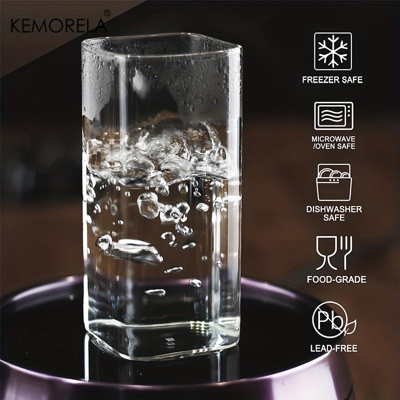 4PCS Drinking Glasses Cups 443/560ML Thin Highball Glasses Clear Tall Glass Cups For Water Juice Beer Drinks And Cocktail