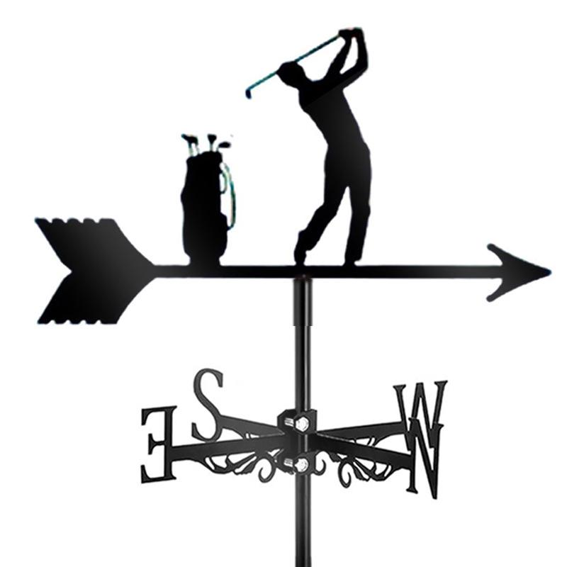 Outdoor Garden Iron Art Weather Vane Ornament - Cross-Country Craft