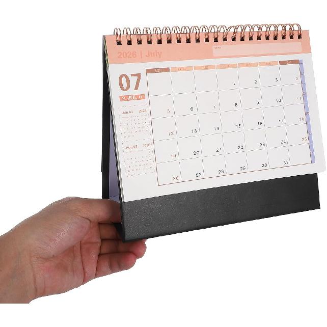jojofuny Small Desk Calendar: 2025-2026 Desktop Standing Calendar Mini Monthly Planner July 2025 to December 2026 Tabletop for Office School