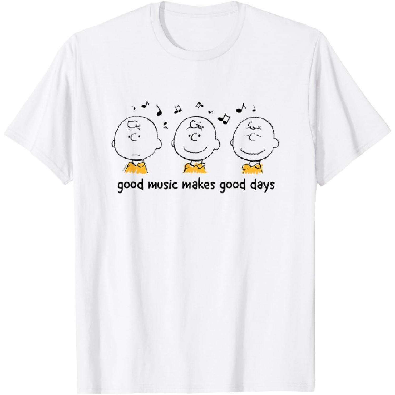 Peanuts - Charlie Brown Good Music Good Days T-Shirt XXXXXL белый