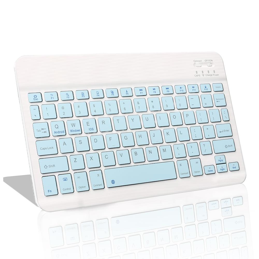 Ultra-Slim Bluetooth-Compatible Keyboard Portable Mini Wireless Keyboard Rechargeable for iPad Tablet Phone iOS Android Windows