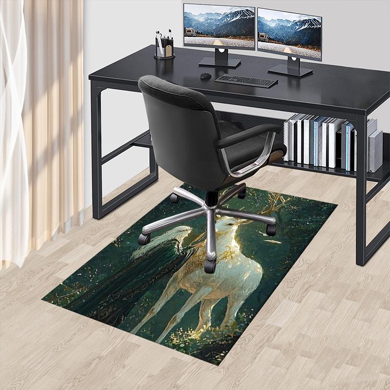 

Lord of the Rings Polyester Office Carpet Chair Mats, Home Decor Dormitory Floor Protector with Anti-Skid Backing, Large Area Coverage,Chris 60cm by 90cm