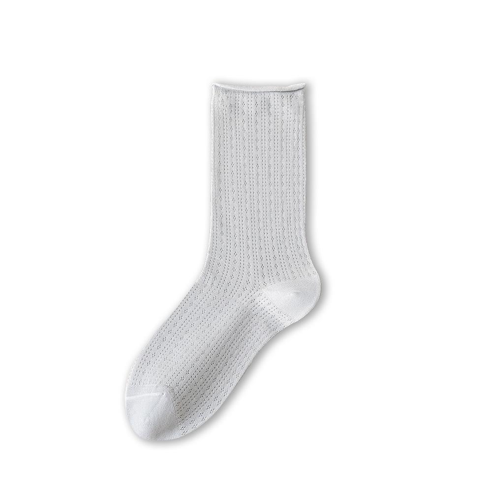 Women's Summer, Spring and Summer Cold Socks, Thin Mesh, Solid Color Long Socks, Breathable Pile Socks, Long Tube Postpartum Socks
