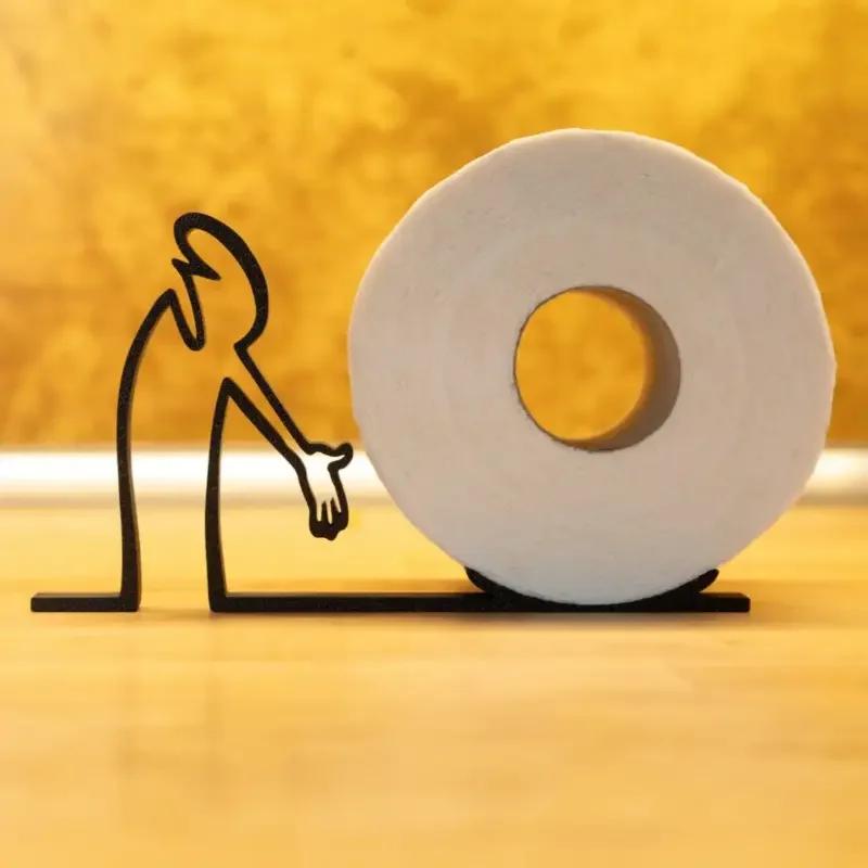 Minimalistyczny i Praktyczny Uchwyt na Papier w Rolce Dekoracja Drukowana w 3D Elegancki Uchwyt na Papier Toaletowy Zabawny i Humorystyczny Uchwyt na Chusteczki