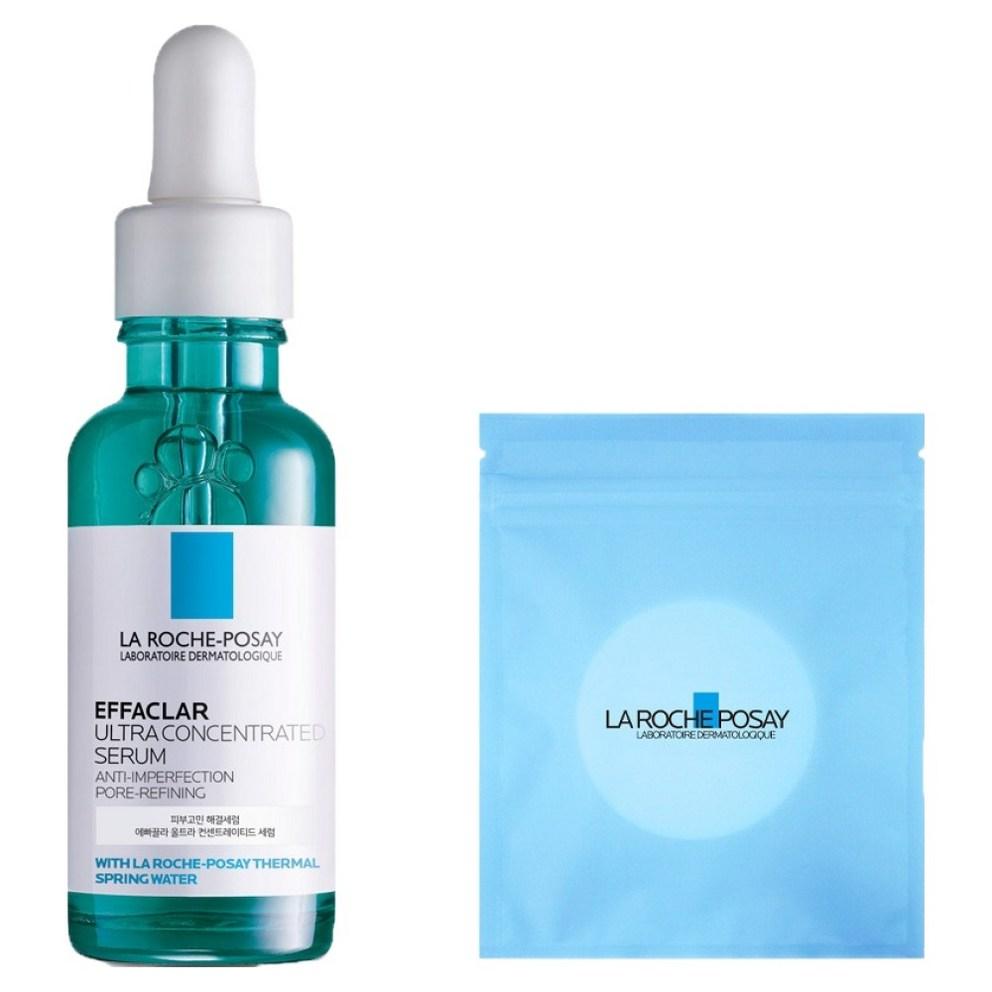 La Roche-Posay Effaclar Ultra Concentrated Serum + Cotton Pad 30pcs, 30ml, 1 Set
