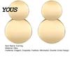 Large And Small Circle Earrings Chunky Dangle Earrings, Geometric Stud Double Thin Metal Sheet Round Disc Jewelry for Women Comfortable Long Wear