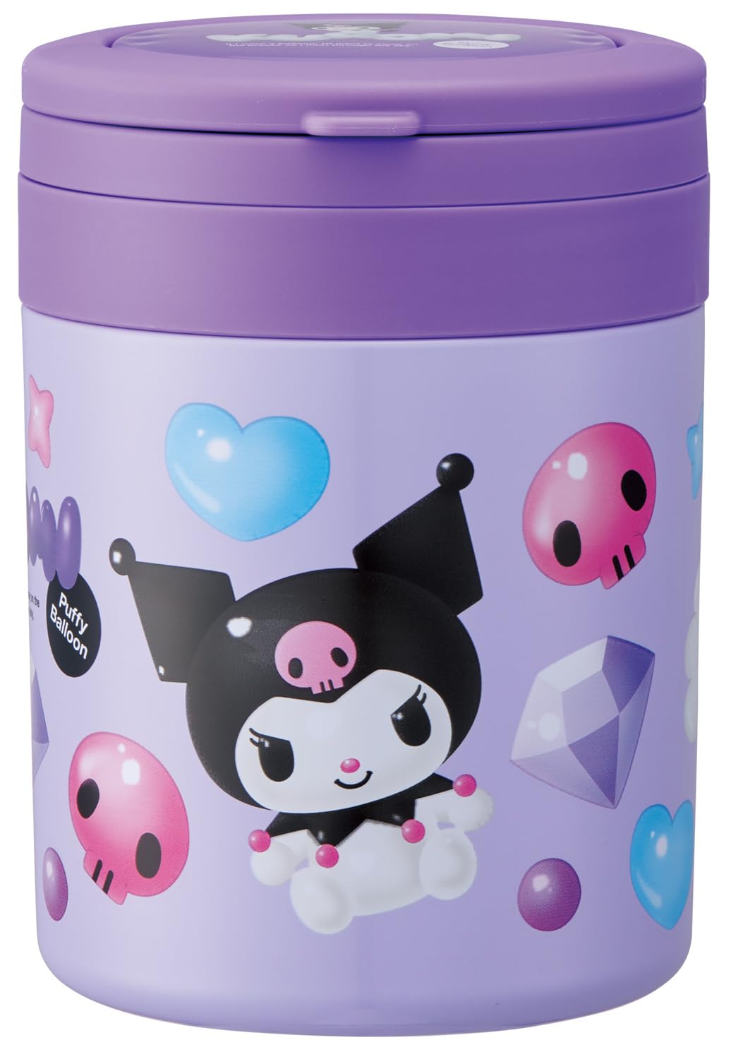 

Термокружка для супа с ручкой, большая емкость, складная, Sanrio Kuromi, надувная, банка-шарик, 500 мл, дизайн, LJFO5-A