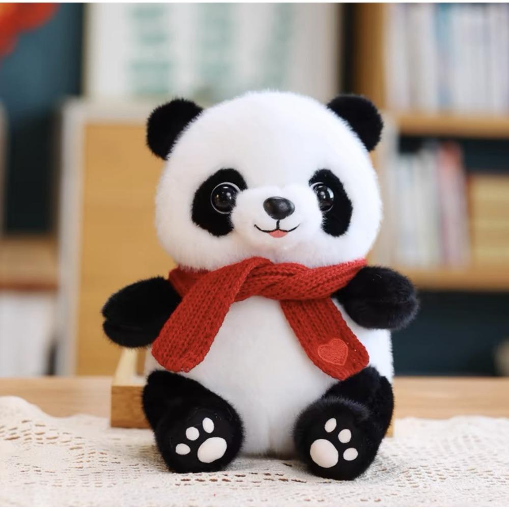 Cute sweater giant panda plush toy wholesale panda base Sichuan souvenir eight inch grab machine doll