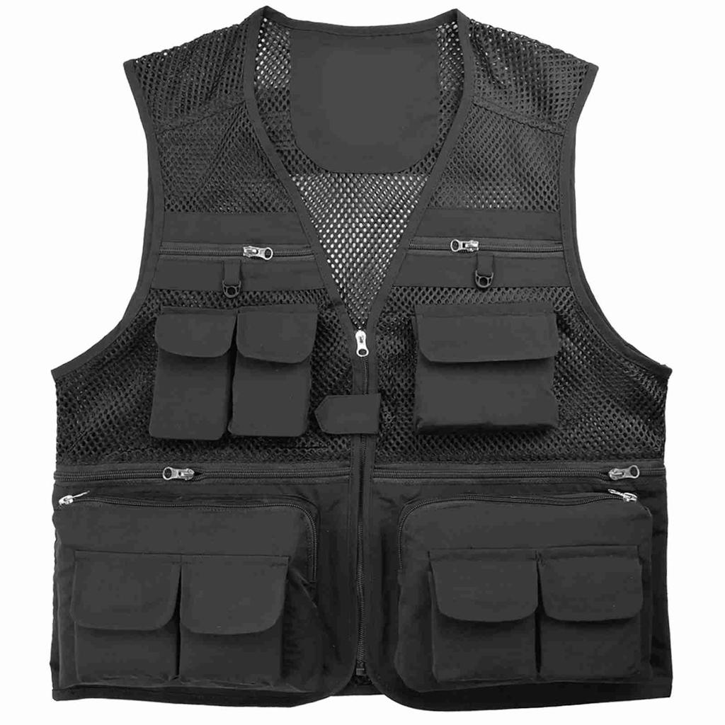 Fishing Mesh Vest Fishing Vest Breathable Fishing Travel Mesh Vest with Pockets Work Vest for Outdoor Activities