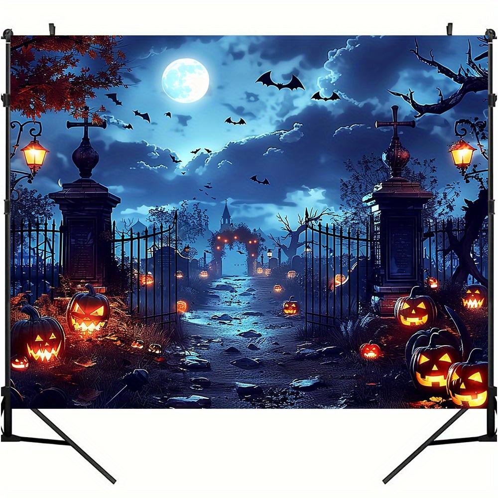 Universal Halloween Party Banner - Polyester Fabric, No Power Supply Required, Suitable for Photo Booths and Decorationz