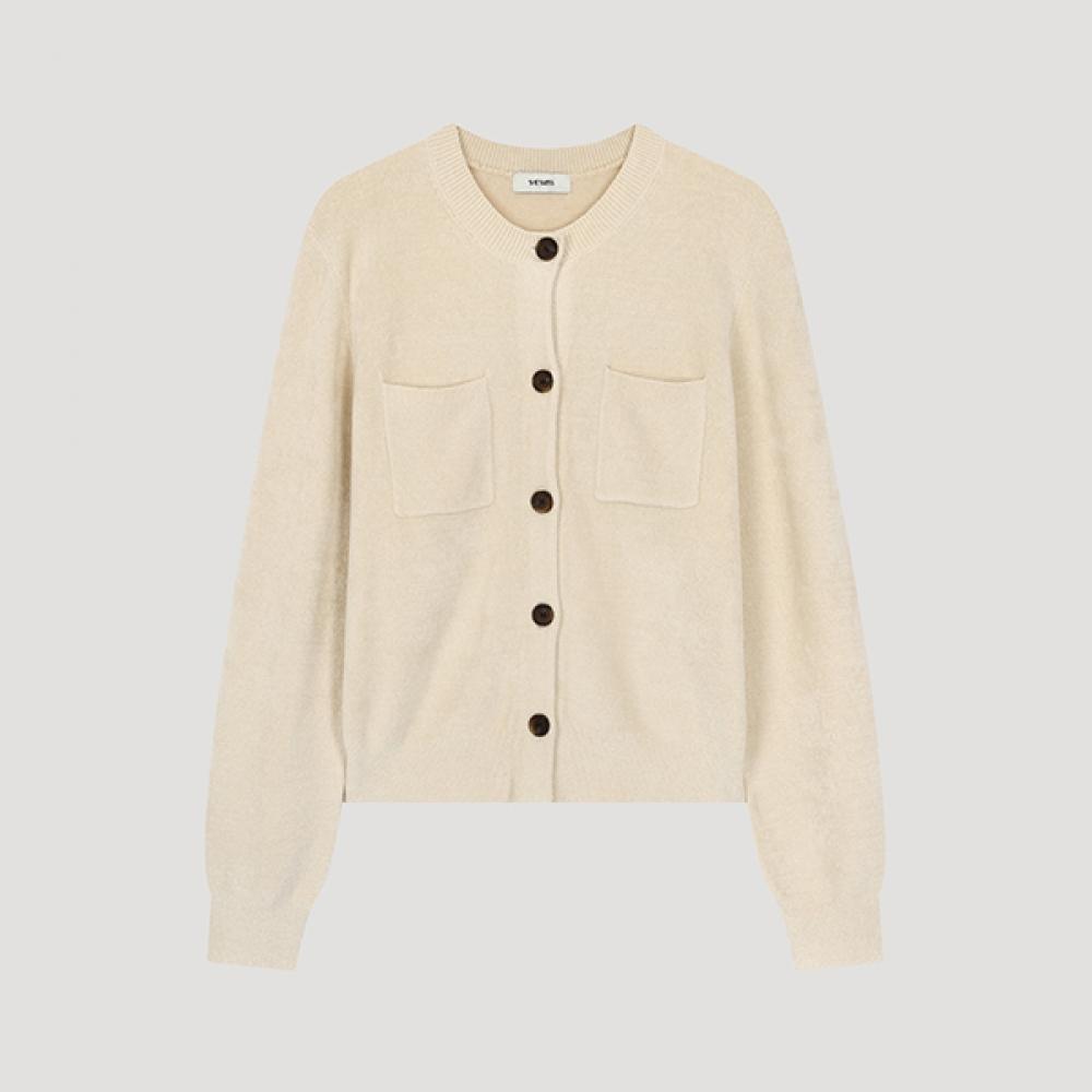 

She S miSS Velvet Round Neck Cardigan SSkcdo31050 Cr creamy/55
