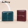 Baellerry Women's Fashion Short Wallet - Multi-Card Slot, Two-Fold, Zipper Coin Purse