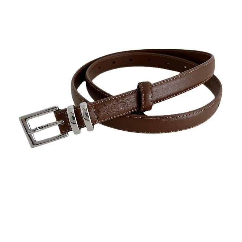 Elegant Caramel Color Genuine Leather Women's Belt For Versatile Fashion Styling
