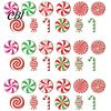 Christmas Photo Props 12/24/36Pcs Candy Cane Ornaments, Wooden Xmas Tree Decor with Red Green Rustic Striped Color, Holiday Hanging Decorations