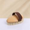 Natural Wood Bristle Bath Brush – Soft Wet Dry Body SPA Massager, Household Practical Skin Exfoliating Brush for Body Cleaning,