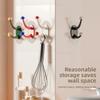 Creative Waterproof Self-Adhesive Hooks Punch-Free Heavy Duty Mushrooms Coat Rack Hooks Multi-Function Towel Hook Home Storage