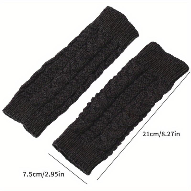 1 Pair Short Fashion Knitted Twist Gloves, Finger Warm Gloves - Suitable for All Men and Women In Autumn and Winter
