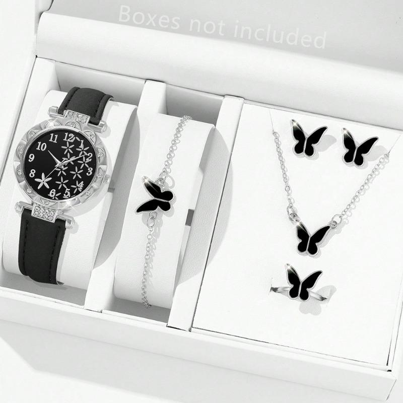 Star Watch Women's Diamond Belt Digital Dial Quartz Watch High Value Watch Set