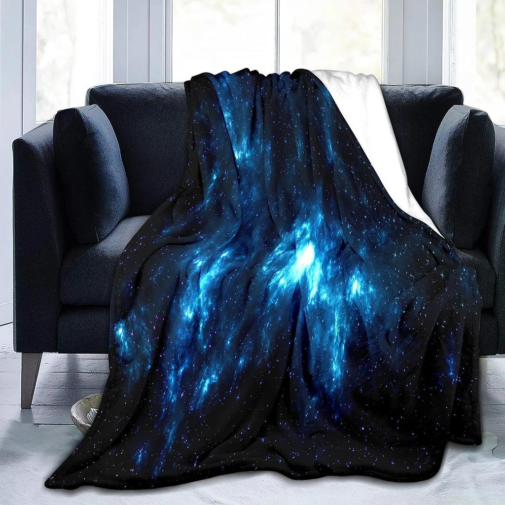 universe and the starry sky Printed Blanket for Bed Travel Camping Living Room Office Conditioning Blanket for All Seasons Gifts