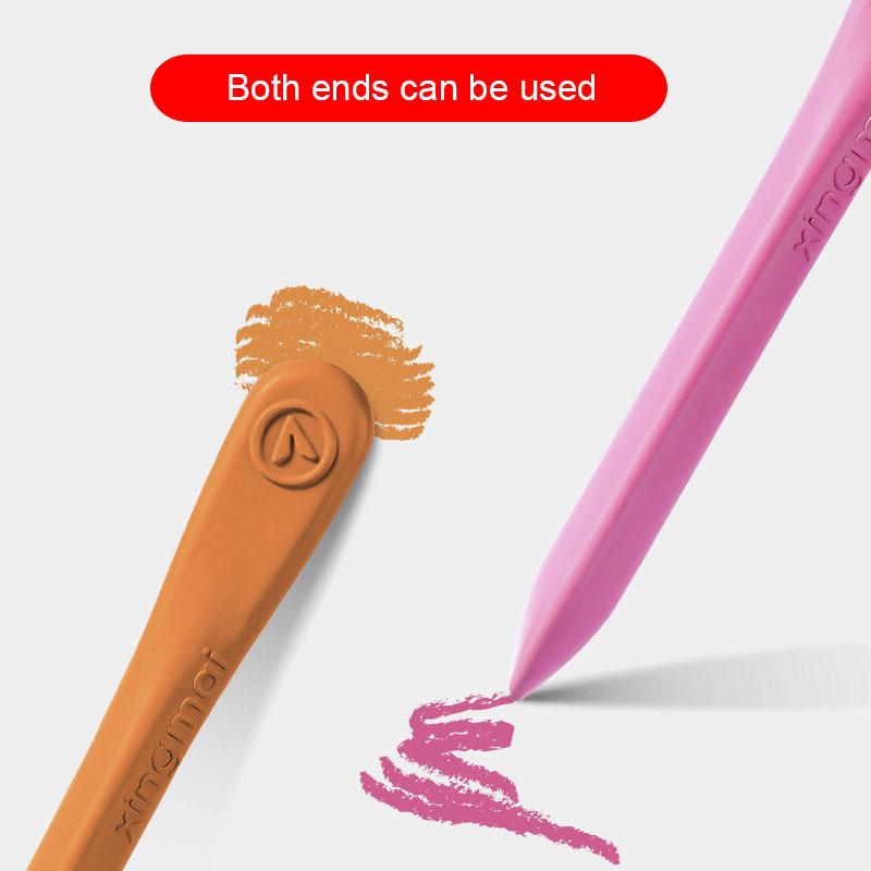 Non-Toxic 12/24 Colors Triangular Crayons Safe Colouring Pencil For Students Kids Children Stationery Drawing Toy Colouring Game