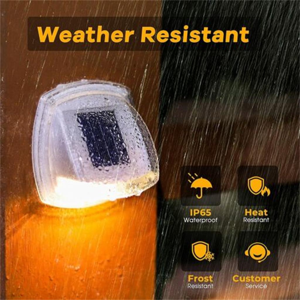 Outdoor Solar Wall Lamp Household Waterproof Super Bright 8 Led Night Lights For Path Garden Patio Pathway Stairs Step
