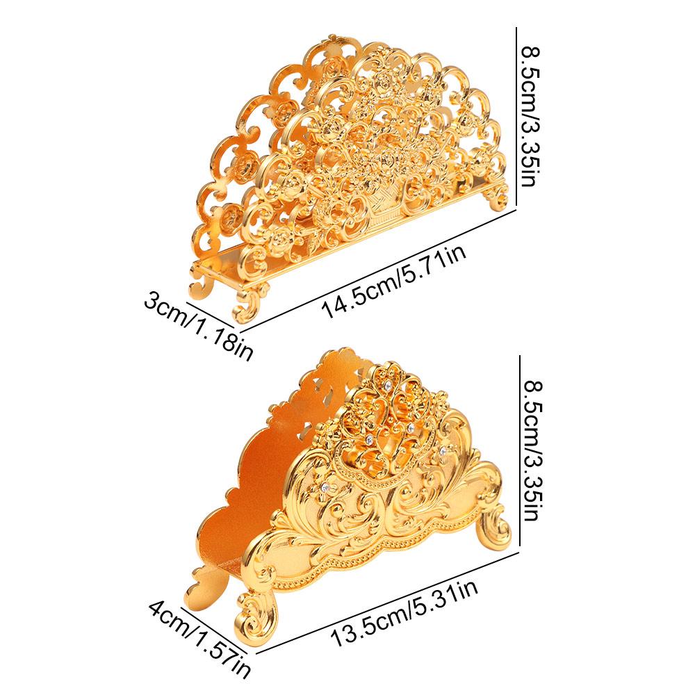 European Style Metal Paper Dispenser Zinc Zinc Zinc Alloy Gold Tissue Box Shiny Napkin Holder  Coffee Shop